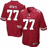 Nike Men & Women & Youth 49ers #77 Iupati Red Team Color Game Jersey,baseball caps,new era cap wholesale,wholesale hats